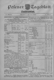 Posener Tageblatt. Handelsblatt 1912.06.14 Jg.51