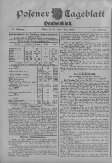 Posener Tageblatt. Handelsblatt 1912.06.15 Jg.51