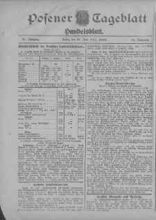 Posener Tageblatt. Handelsblatt 1912.06.29 Jg.51