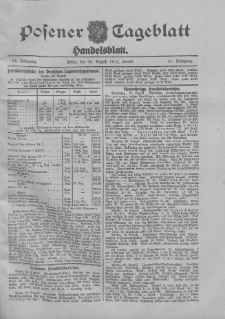 Posener Tageblatt. Handelsblatt 1912.08.29 Jg.51