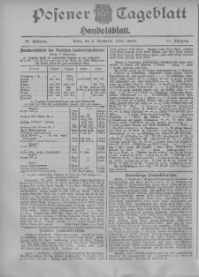 Posener Tageblatt. Handelsblatt 1912.09.09 Jg.51
