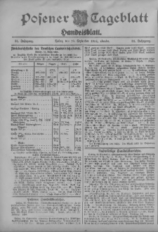 Posener Tageblatt. Handelsblatt 1912.09.16 Jg.51