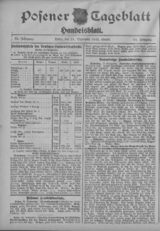 Posener Tageblatt. Handelsblatt 1912.09.24 Jg.51