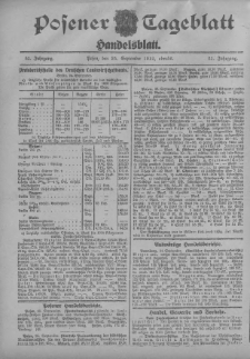 Posener Tageblatt. Handelsblatt 1912.09.25 Jg.51