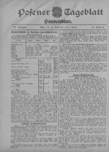 Posener Tageblatt. Handelsblatt 1912.09.28 Jg.51