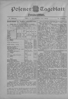 Posener Tageblatt. Handelsblatt 1912.09.30 Jg.51