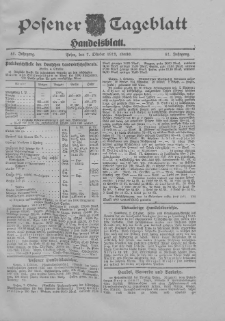 Posener Tageblatt. Handelsblatt 1912.10.07 Jg.51