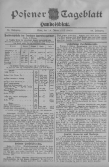 Posener Tageblatt. Handelsblatt 1912.10.10 Jg.51