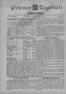Posener Tageblatt. Handelsblatt 1912.10.12 Jg.51