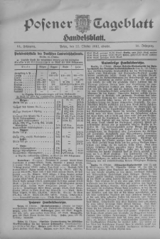 Posener Tageblatt. Handelsblatt 1912.10.22 Jg.51