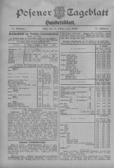 Posener Tageblatt. Handelsblatt 1912.10.25 Jg.51