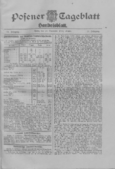 Posener Tageblatt. Handelsblatt 1912.11.19 Jg.51