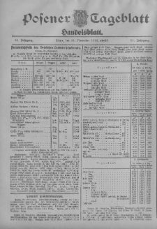 Posener Tageblatt. Handelsblatt 1912.11.22 Jg.51