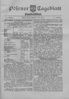 Posener Tageblatt. Handelsblatt 1912.11.25 Jg.51