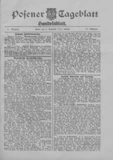 Posener Tageblatt. Handelsblatt 1912.12.02 Jg.51
