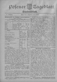 Posener Tageblatt. Handelsblatt 1912.12.04 Jg.51