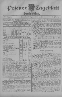 Posener Tageblatt. Handelsblatt 1912.12.14 Jg.51