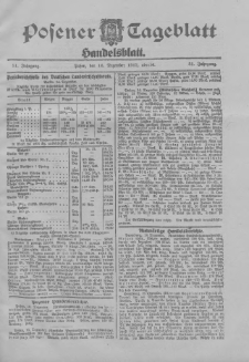 Posener Tageblatt. Handelsblatt 1912.12.16 Jg.51