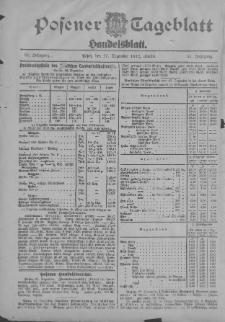 Posener Tageblatt. Handelsblatt 1912.12.27 Jg.51