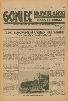 Goniec Nadwiślański: Głos Pomorski: Niezależne pismo poranne, poświęcone sprawom stanu średniego 1936.03.09 R.12 Nr58