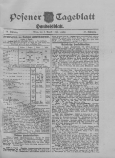 Posener Tageblatt. Handelsblatt 1912.08.08 Jg.51