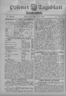 Posener Tageblatt. Handelsblatt 1912.08.14 Jg.51