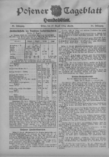 Posener Tageblatt. Handelsblatt 1912.08.17 Jg.51