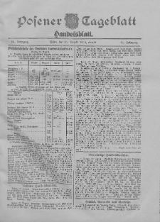 Posener Tageblatt. Handelsblatt 1912.08.21 Jg.51
