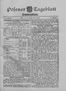 Posener Tageblatt. Handelsblatt 1912.08.22 Jg.51