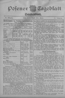 Posener Tageblatt. Handelsblatt 1912.08.24 Jg.51