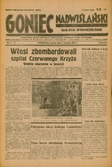 Goniec Nadwiślański: Głos Pomorski: Niezależne pismo poranne, poświęcone sprawom stanu średniego 1936.01.03 R.12 Nr2
