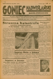Goniec Nadwiślański: Głos Pomorski: Niezależne pismo poranne, poświęcone sprawom stanu średniego 1936.01.04 R.12 Nr3