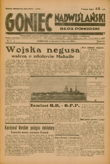 Goniec Nadwiślański: Głos Pomorski: Niezależne pismo poranne, poświęcone sprawom stanu średniego 1936.01.15 R.12 Nr11