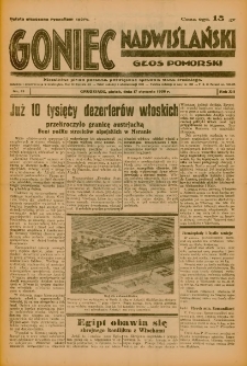 Goniec Nadwiślański: Głos Pomorski: Niezależne pismo poranne, poświęcone sprawom stanu średniego 1936.01.17 R.12 Nr13
