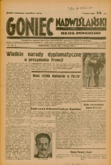 Goniec Nadwiślański: Głos Pomorski: Niezależne pismo poranne, poświęcone sprawom stanu średniego 1936.02.04 R.12 Nr28