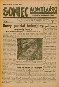 Goniec Nadwiślański: Głos Pomorski: Niezależne pismo poranne, poświęcone sprawom stanu średniego 1936.02.09 R.12 Nr33