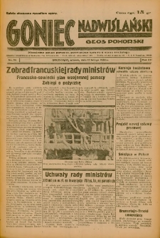 Goniec Nadwiślański: Głos Pomorski: Niezależne pismo poranne, poświęcone sprawom stanu średniego 1936.02.11 R.12 Nr34