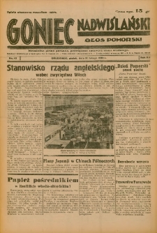 Goniec Nadwiślański: Głos Pomorski: Niezależne pismo poranne, poświęcone sprawom stanu średniego 1936.02.21 R.12 Nr43