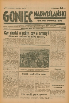 Goniec Nadwiślański: Głos Pomorski: Niezależne pismo poranne, poświęcone sprawom stanu średniego 1936.03.13 R.12 Nr61