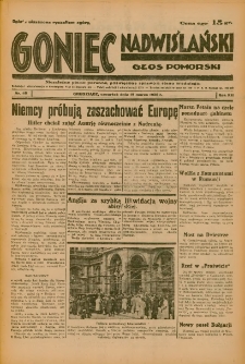 Goniec Nadwiślański: Głos Pomorski: Niezależne pismo poranne, poświęcone sprawom stanu średniego 1936.03.19 R.12 Nr66