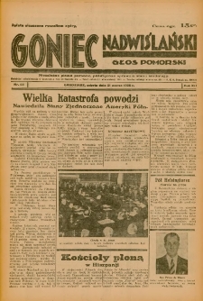 Goniec Nadwiślański: Głos Pomorski: Niezależne pismo poranne, poświęcone sprawom stanu średniego 1936.03.21 R.12 Nr68