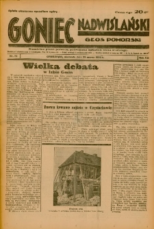 Goniec Nadwiślański: Głos Pomorski: Niezależne pismo poranne, poświęcone sprawom stanu średniego 1936.03.29 R.12 Nr75