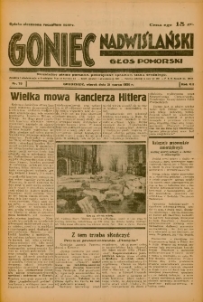 Goniec Nadwiślański: Głos Pomorski: Niezależne pismo poranne, poświęcone sprawom stanu średniego 1936.03.31 R.12 Nr76