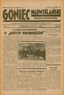 Goniec Nadwiślański: Głos Pomorski: Niezależne pismo poranne, poświęcone sprawom stanu średniego 1936.04.10 R.12 Nr85