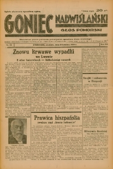 Goniec Nadwiślański: Głos Pomorski: Niezależne pismo poranne, poświęcone sprawom stanu średniego 1936.04.19 R.12 Nr92