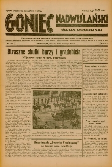 Goniec Nadwiślański: Głos Pomorski: Niezależne pismo poranne, poświęcone sprawom stanu średniego 1936.05.19 R.12 Nr117