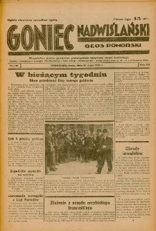 Goniec Nadwiślański: Głos Pomorski: Niezależne pismo poranne, poświęcone sprawom stanu średniego 1936.05.20 R.12 Nr118
