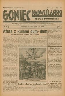 Goniec Nadwiślański: Głos Pomorski: Niezależne pismo poranne, poświęcone sprawom stanu średniego 1936.05.21 R.12 Nr119