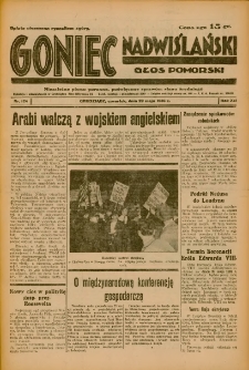 Goniec Nadwiślański: Głos Pomorski: Niezależne pismo poranne, poświęcone sprawom stanu średniego 1936.05.28 R.12 Nr124