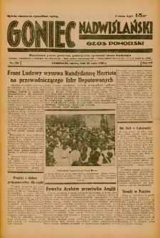 Goniec Nadwiślański: Głos Pomorski: Niezależne pismo poranne, poświęcone sprawom stanu średniego 1936.05.30 R.12 Nr126